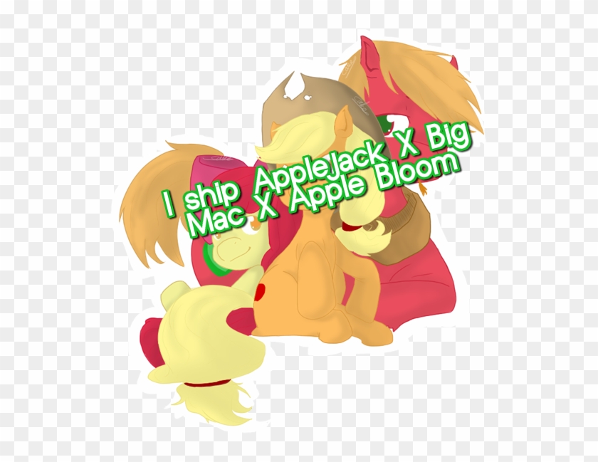 I Ship Applejack X Big Mac X Apple Bloom, And Its One - Big Mac X Applebloom Clipart #2180886