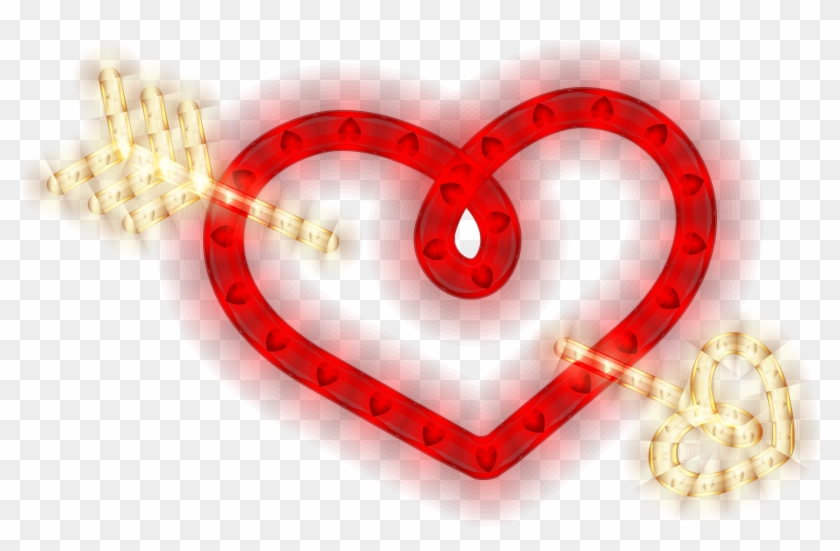 View Full Size - Love Heart With Arrow Png Clipart #2181830