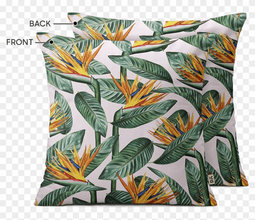 Dailyobjects Bird Of Paradise Leaves 12" Cushion Cover - Cushion Clipart