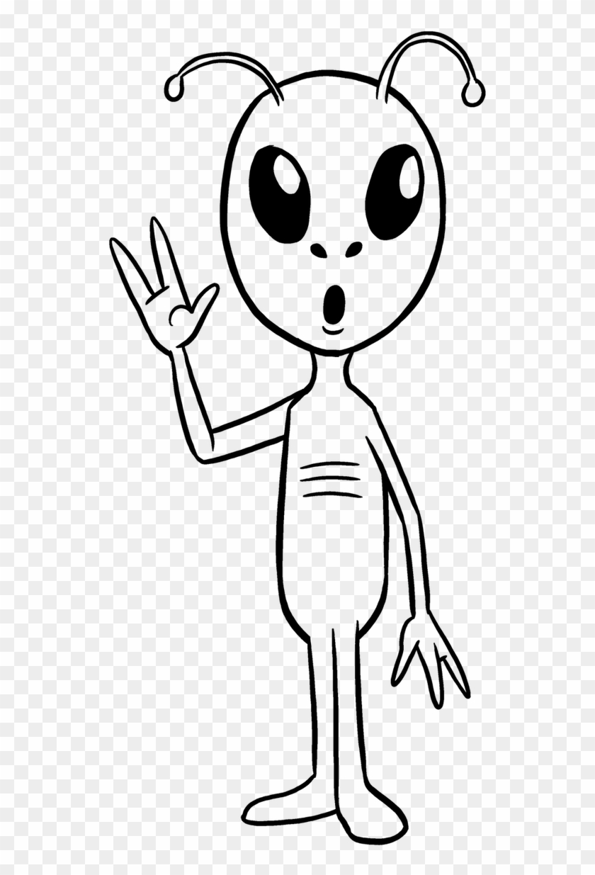 Alien Drawing Easyalien Face Easy Drawing ,alien Drawing - Draw An Alien Head Clipart #2182497