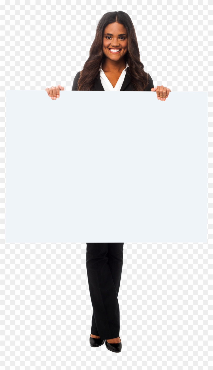 Girl Holding Banner Png Background Photo - Public Speaking Clipart