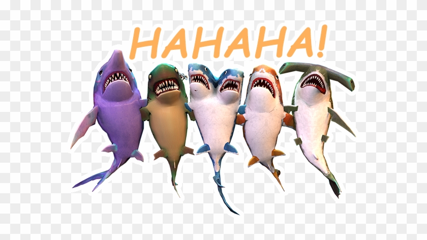 Double Head Shark Attack Messages Sticker-0 - Shark Clipart #2182783