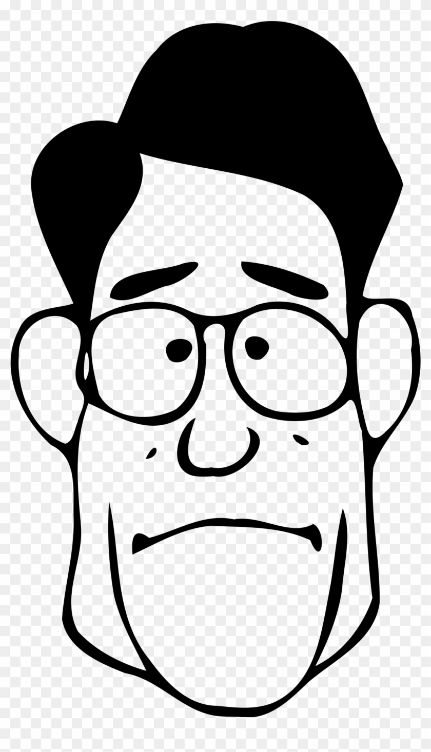 Jpg Transparent Download A Bit Big Image Png - Man Face Cartoon Black And White Clipart