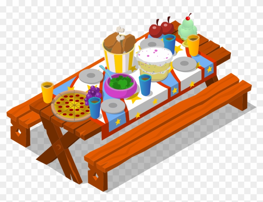 Picnic Table Clipart Illustration Png - Picnic Table Transparent Png