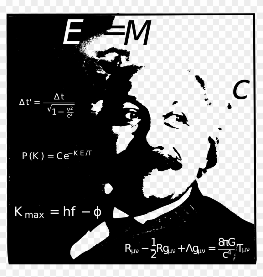 Albert Einstein By Aifesteves - Physics Clipart Black And White - Png Download