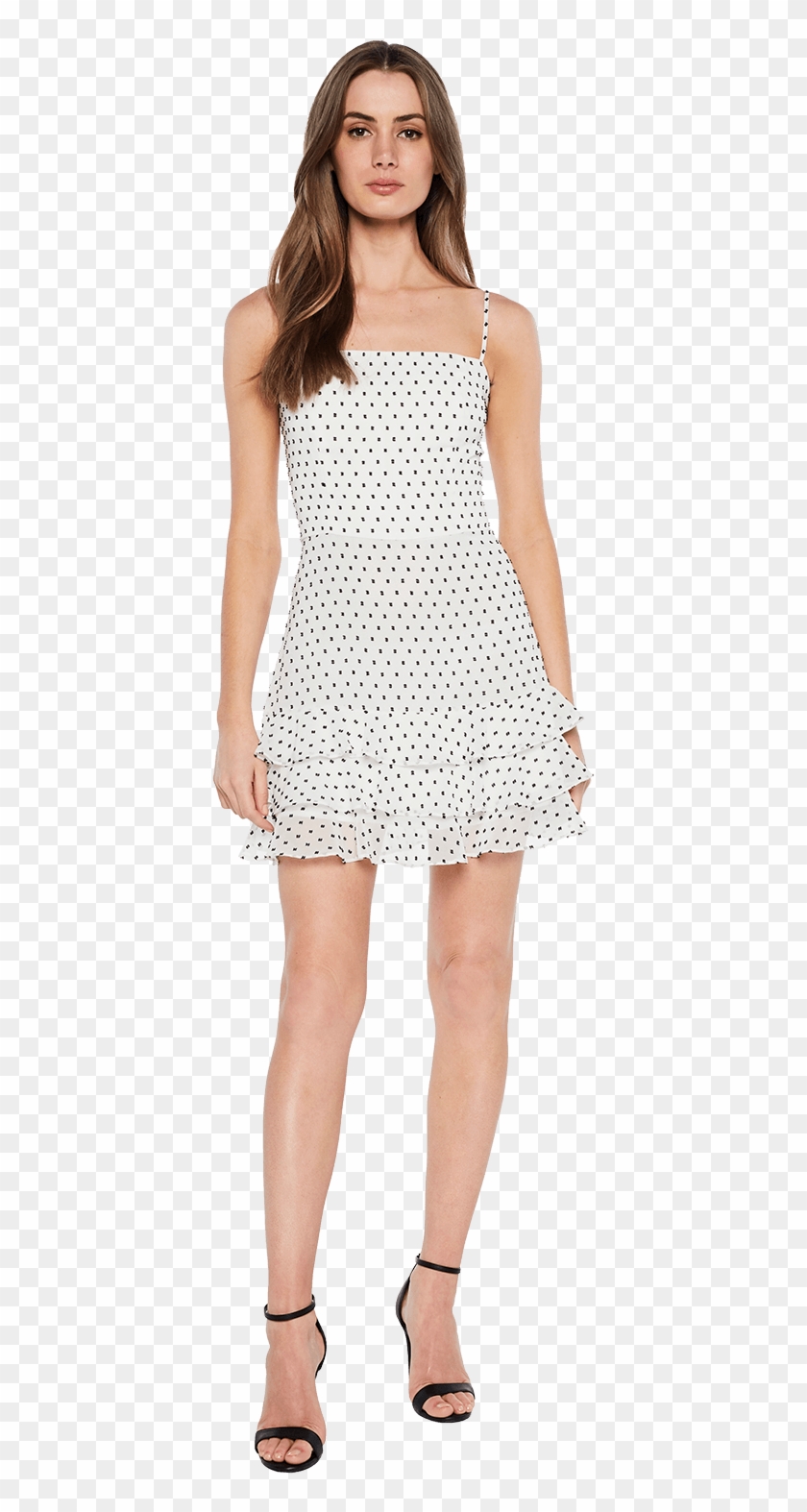 Dobby Tier Dress In Colour Caviar - Polka Dot Clipart #2184196