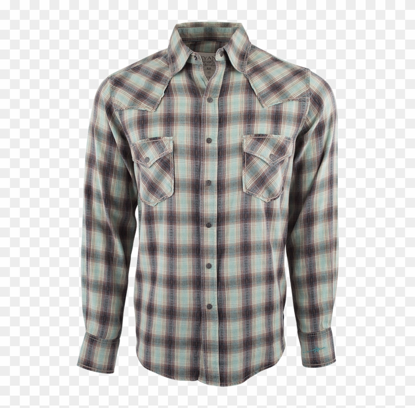 Ryan Michael Vintage Dobby Plaid Shirt Clipart #2184323