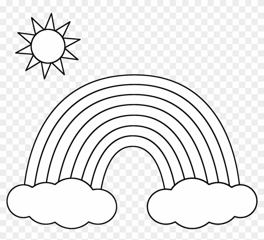 Rainbow Clipart Black And White - Arch - Png Download