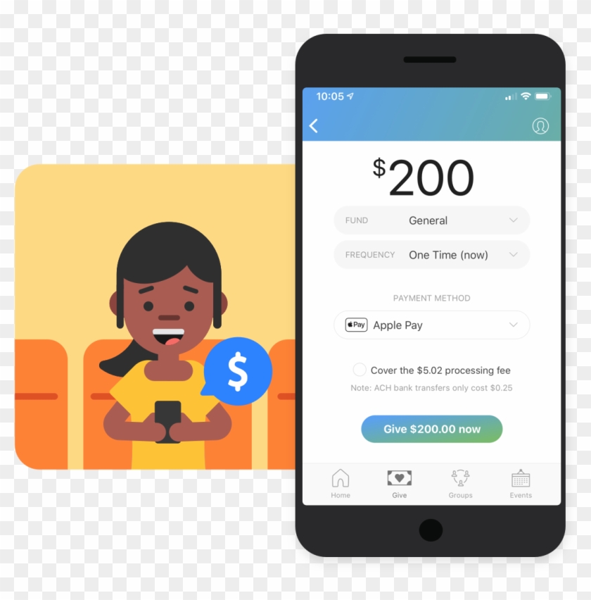 Cash And Check - Church Center App Giving Clipart