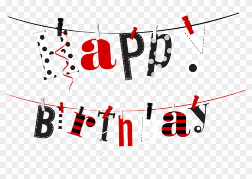 Free Png Happy Birthday Streamer Transparent Png Images - Transparent Happy Birthday Png Clipart