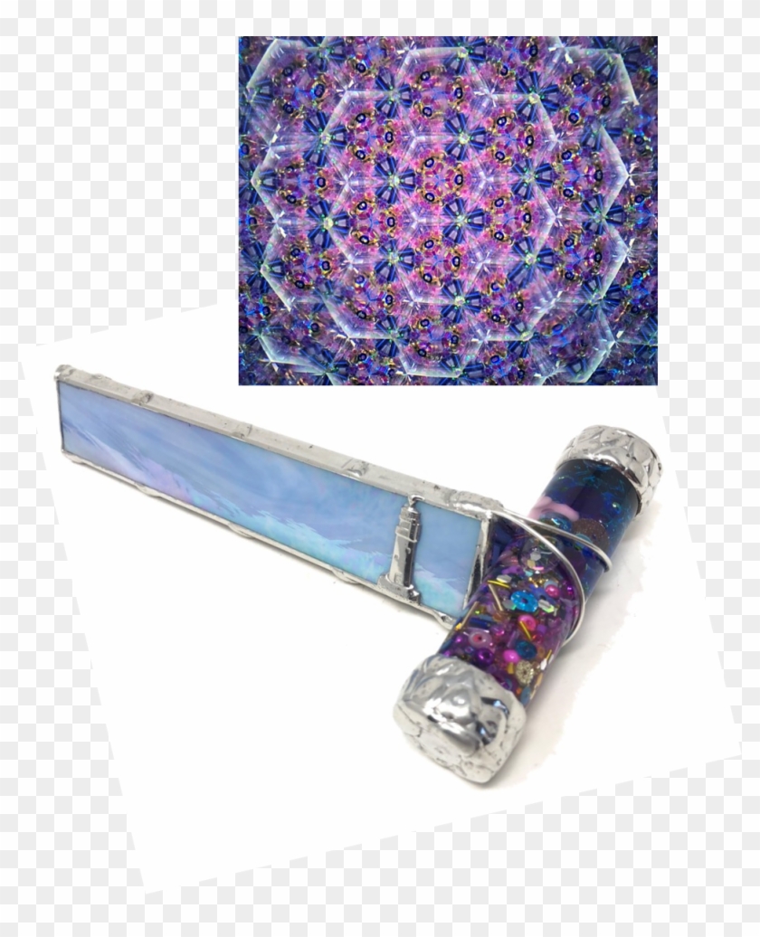 'lighthouse Plum Blossom' In Purple Iridescent Stained Clipart