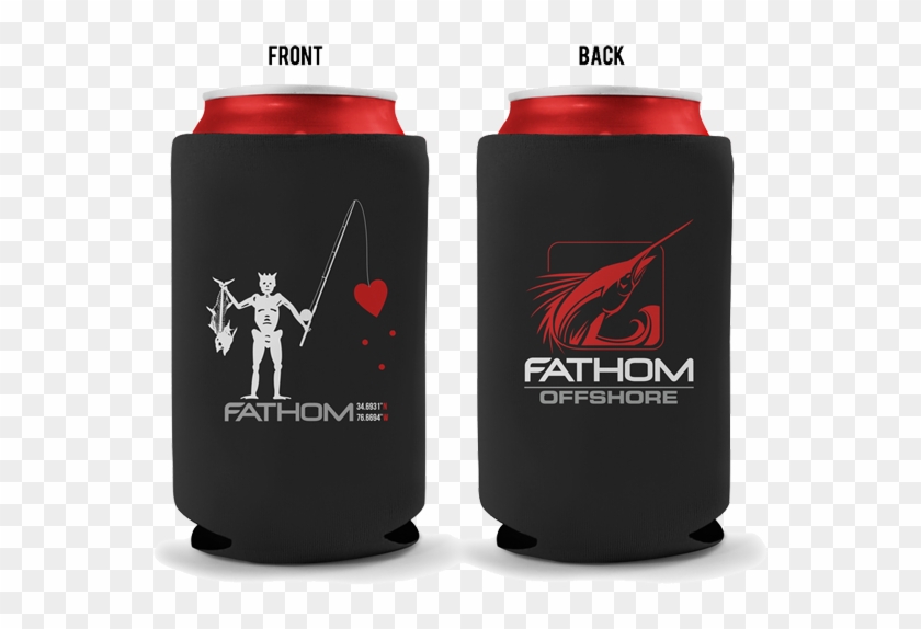 Fathom Offshore Jolly Roger Koozie - Blackbeard Flag Clipart