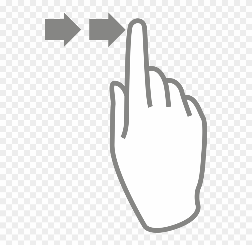 Computer Mouse Pointer Drawing Computer Icons Cursor - Swipe Hand Vector Clipart #2187697