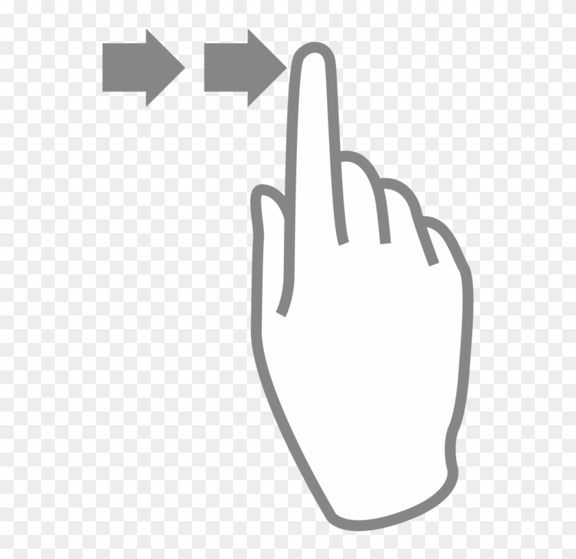Computer Mouse Pointer Drawing Computer Icons Cursor - Swipe Hand Vector Clipart