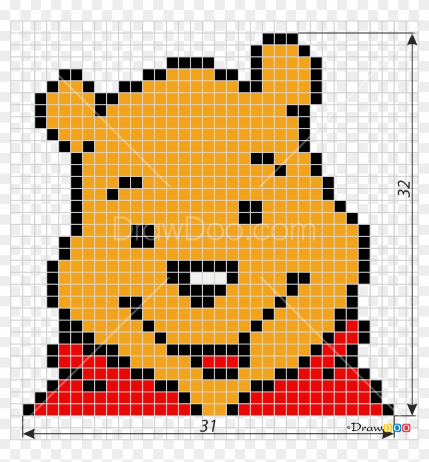 How To Draw Winnie The Pooh, Pixel Cartoons - Dolphin Hama Bead Pattern Clipart #2188837