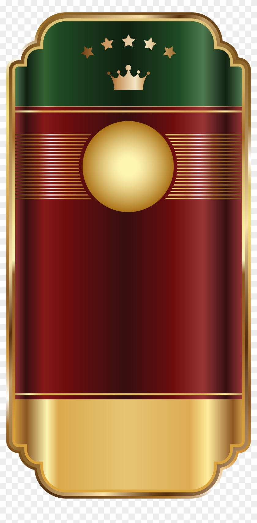Gold Red Label Template Transparent Png Clip Art Image - Wine Label Template Png