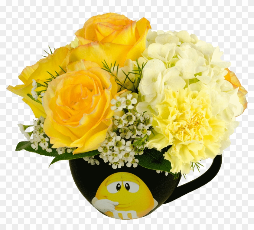 Yellow Character Cappuccino Flower Mug Clipart #2190135