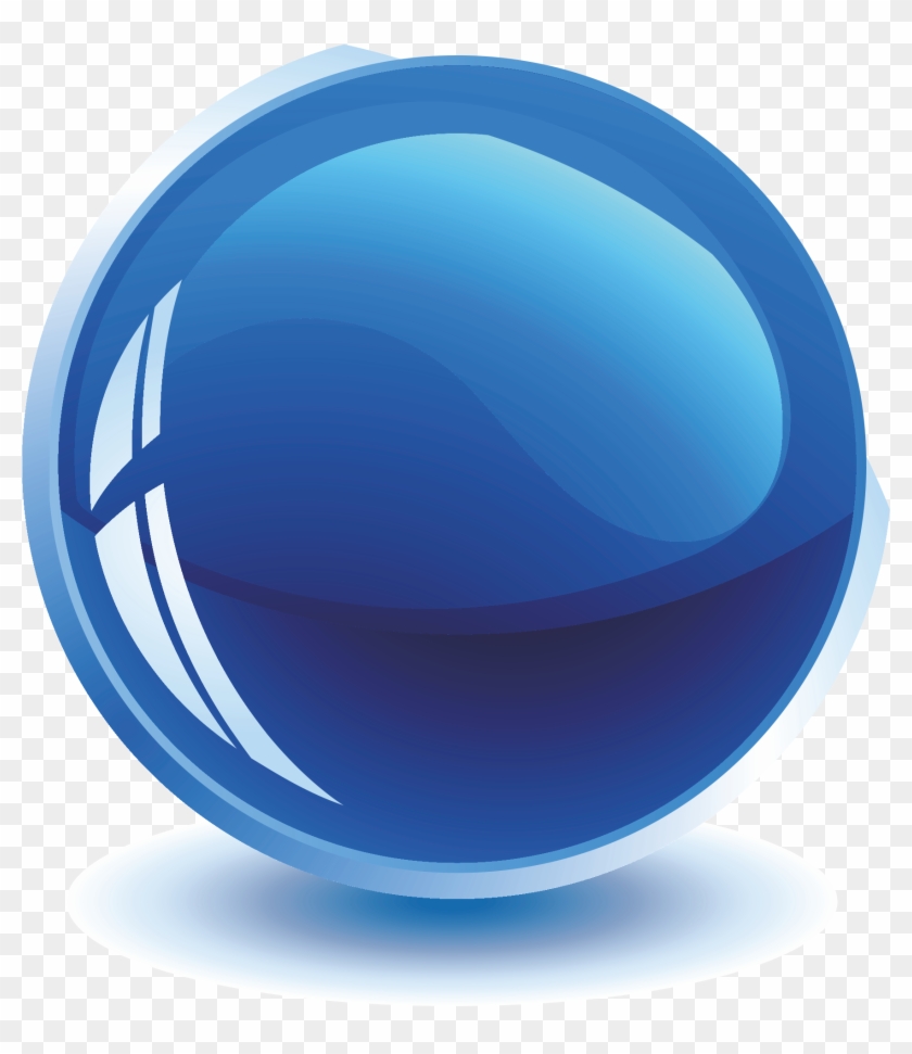Ball Sphere Geometry Three - Blue Ball Transparent Background Clipart #2190169