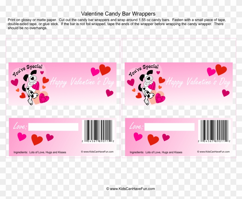 Free Printable Valentine Candy Wrapper Templates 160089 Clipart