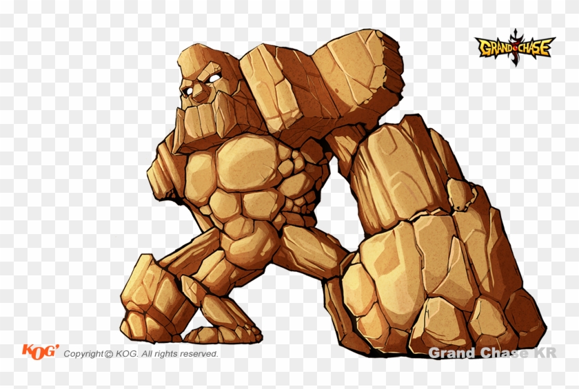 19 Giant Stone Golem - Stone Golem Png Clipart #2190772