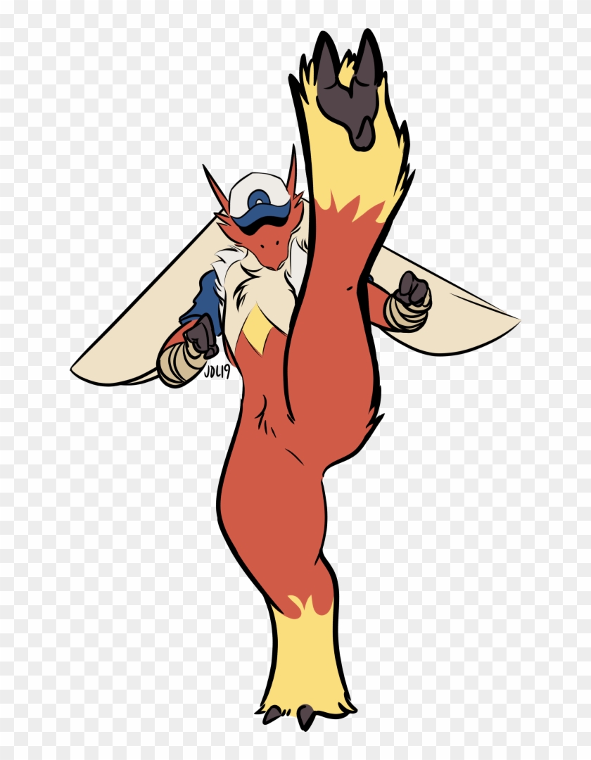 A Blaziken Doing A High-kick Clipart