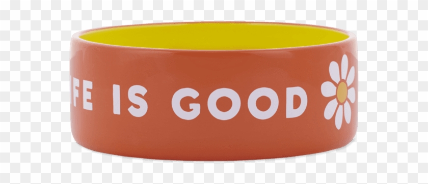 38oz Ceramic Daisy Life Is Good Dog Bowl - Transparent Png Dog Bowl Clipart #2192646