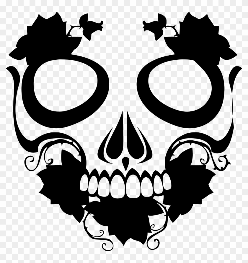 Download Png - Sugar Skull Transparent Background Clipart #2192775