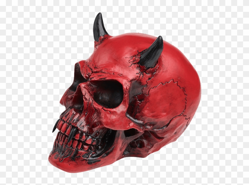 Crimson Demon Skull - Devil Skull Red Clipart #2192882