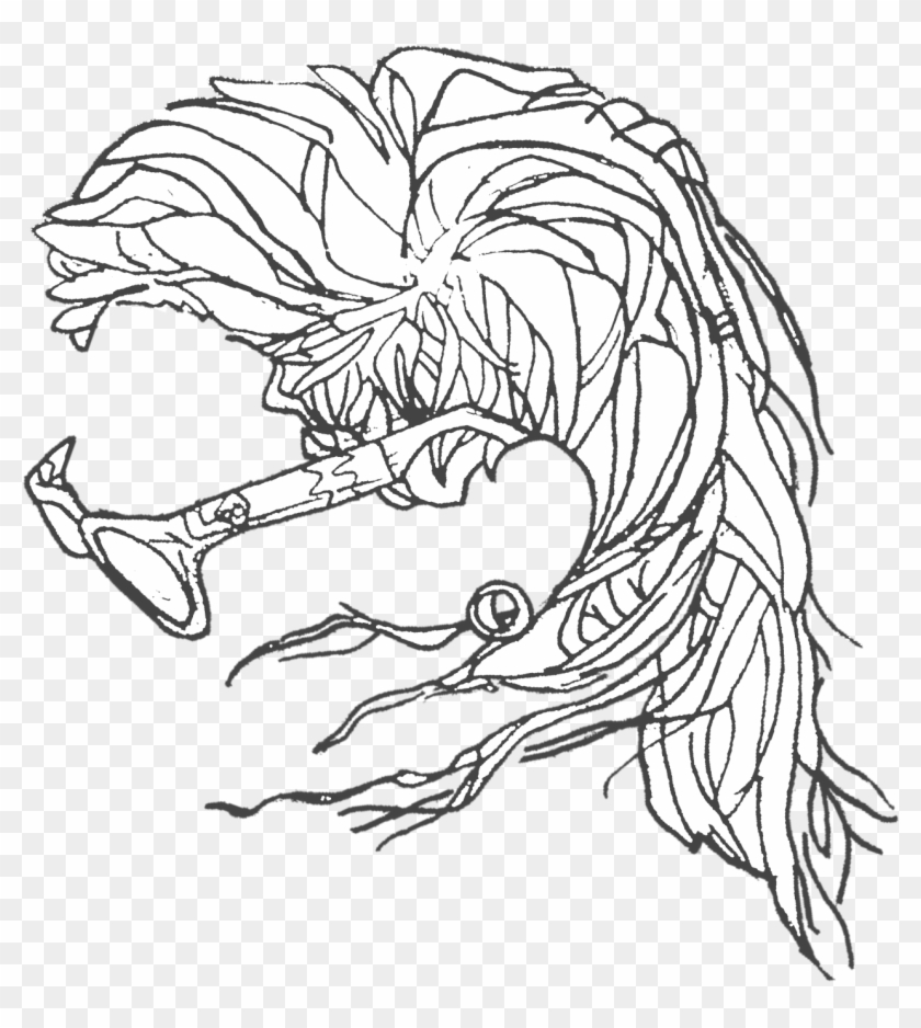 Here Have Some Transparent Skrillex Glasses And Hair - Sketch Clipart #2193254