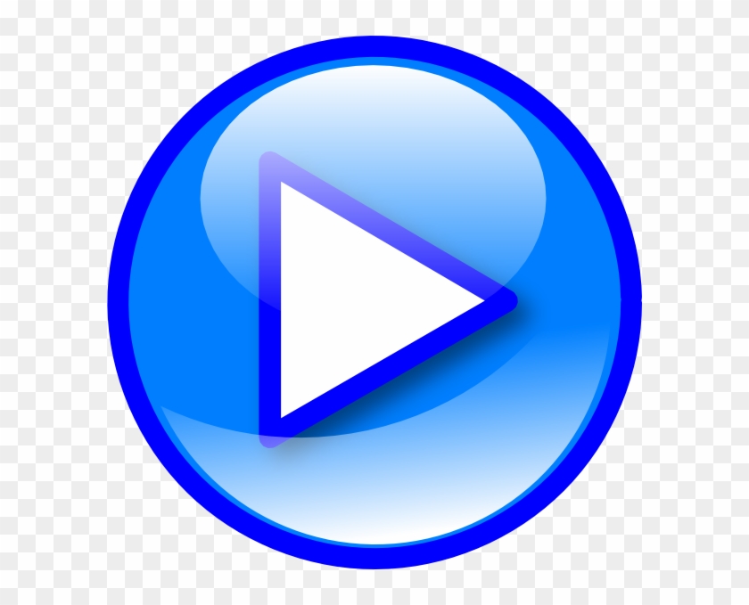 Blue Play Svg Clip Arts 600 X 599 Px - Blue Audio Play Button Png Transparent Png
