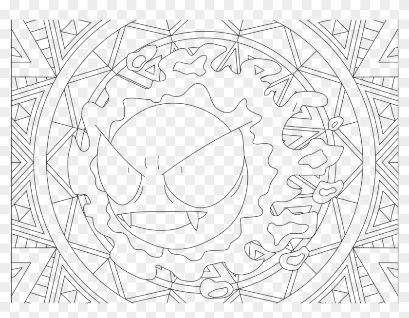 Gastly Pokemon - Pikachu Coloring Pages For Adults Clipart