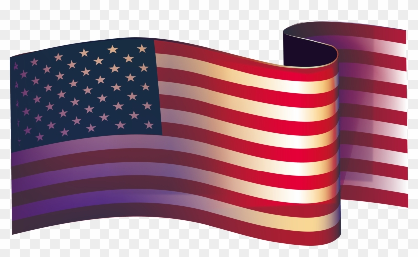 American Flag Illustration - Banderas Volando Clipart #2194460