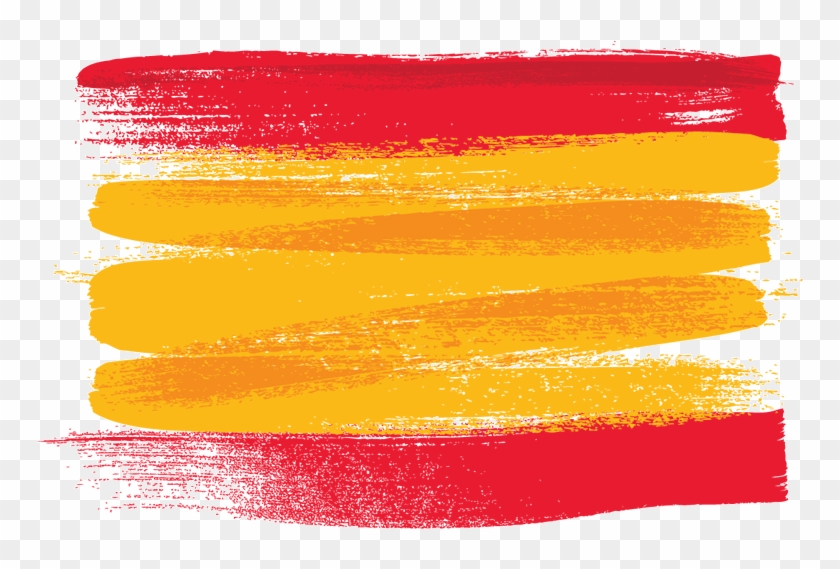 Spain - Spain Flag Water Paint Clipart