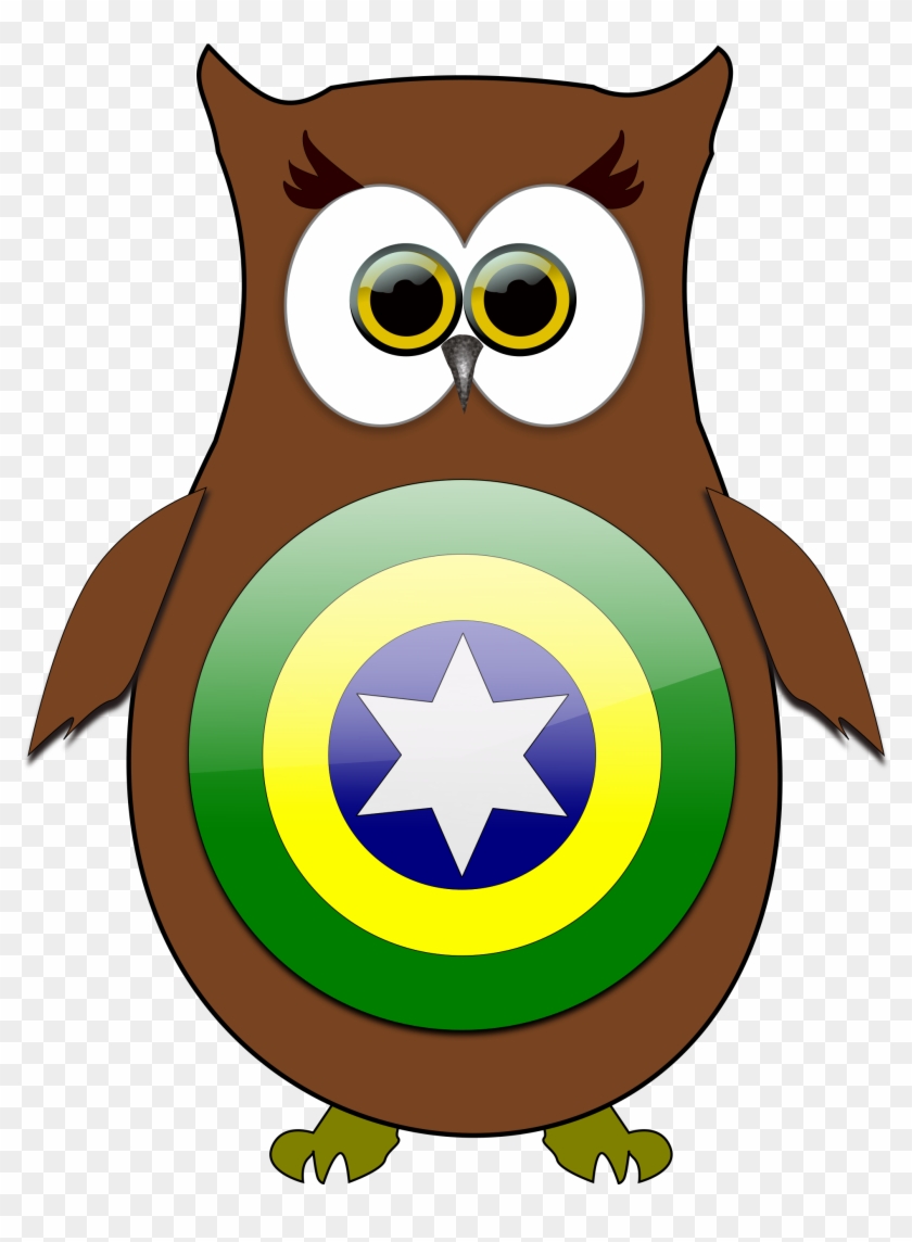 This Free Icons Png Design Of Brazil Owl Hero - Owl Superman Clipart Transparent Png