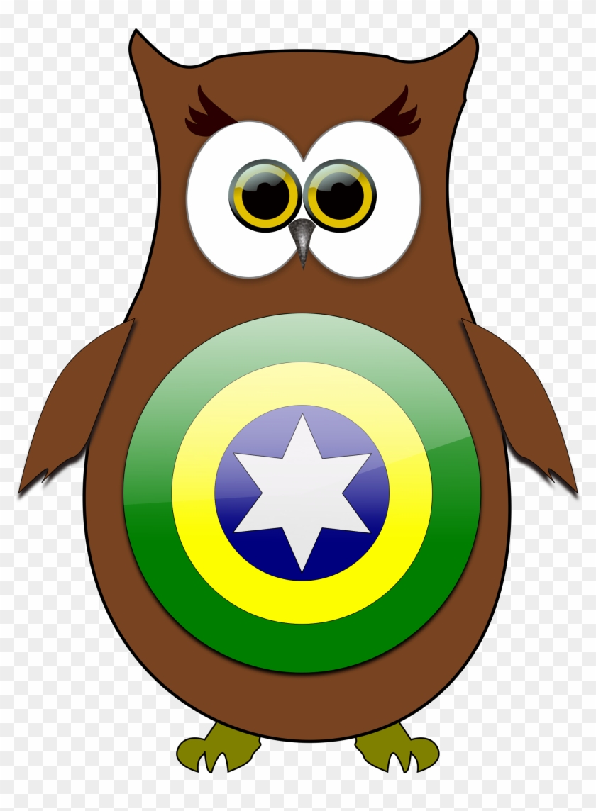 This Free Icons Png Design Of Brazil Owl Hero - Owl Superman Clipart Transparent Png #2194899