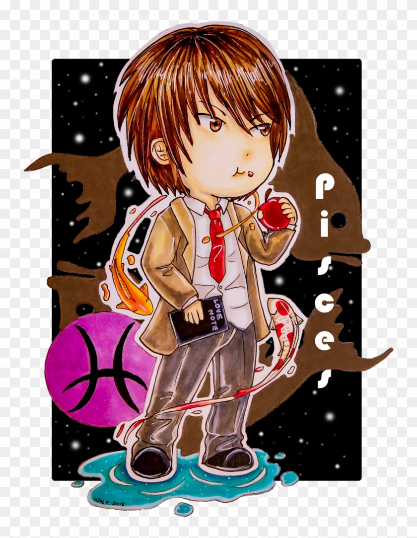 Zodiac Sign 2018 003 Pisces By Hallowie29 - Cartoon Clipart #2195350