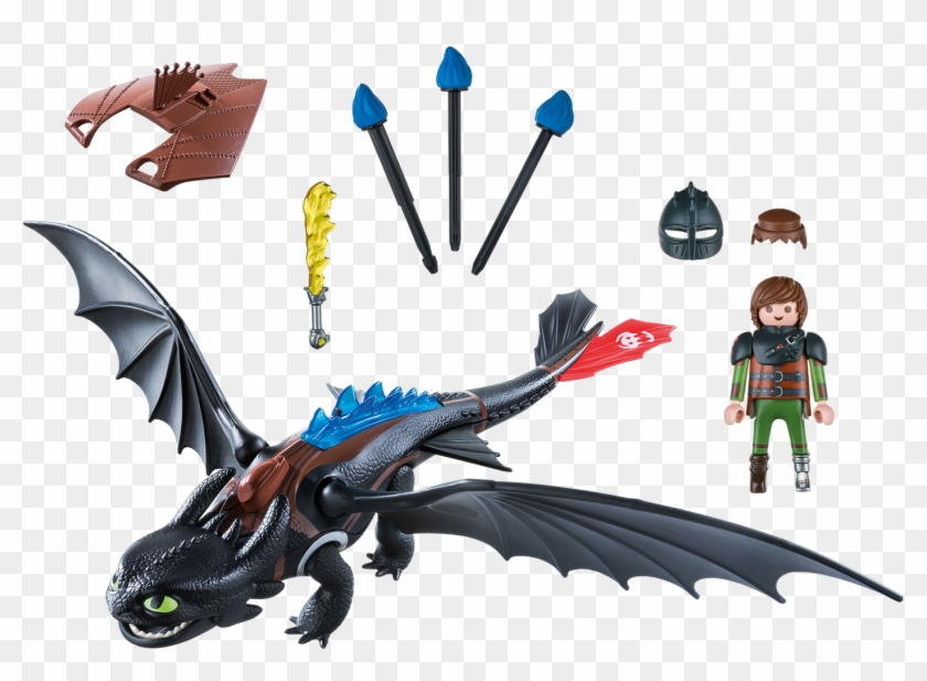 Playmobil 9246 Dragons Hiccup & Toothless , Png Download - Playmobil Toothless Clipart