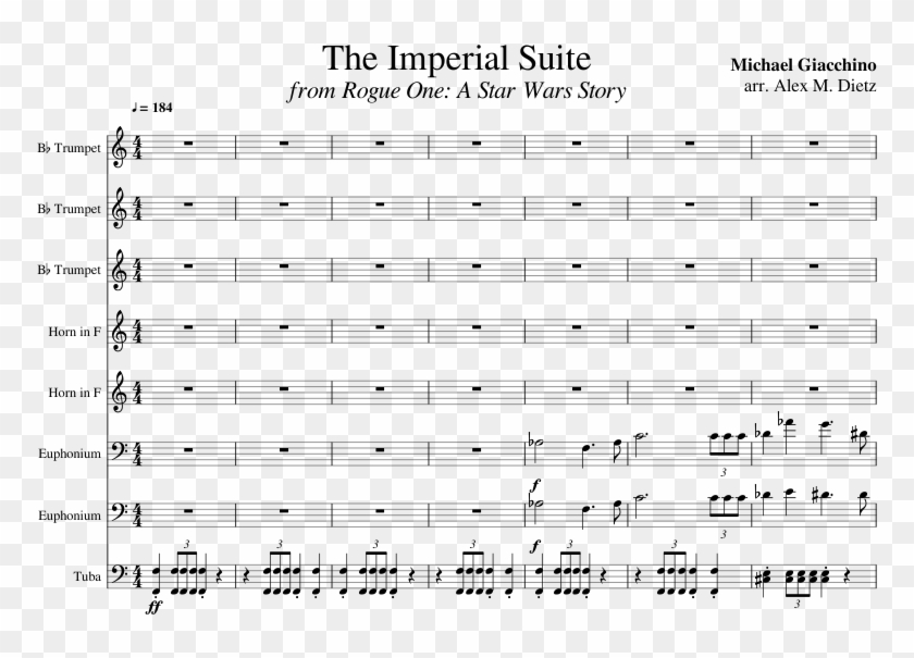 The Imperial Suite From Rogue One - Imperial Suite Rogue One Sheet Music Trumpet Clipart