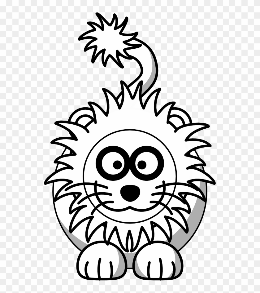 Clip Art Colouringbook - Cartoon Lions - Png Download