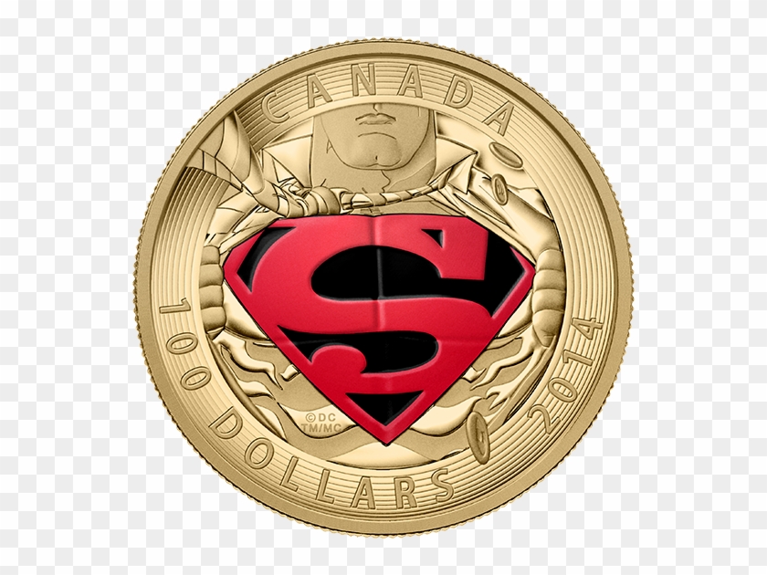 $100 14-kt Gold Coin - 2014 Gold Superman Coin Clipart #2198155