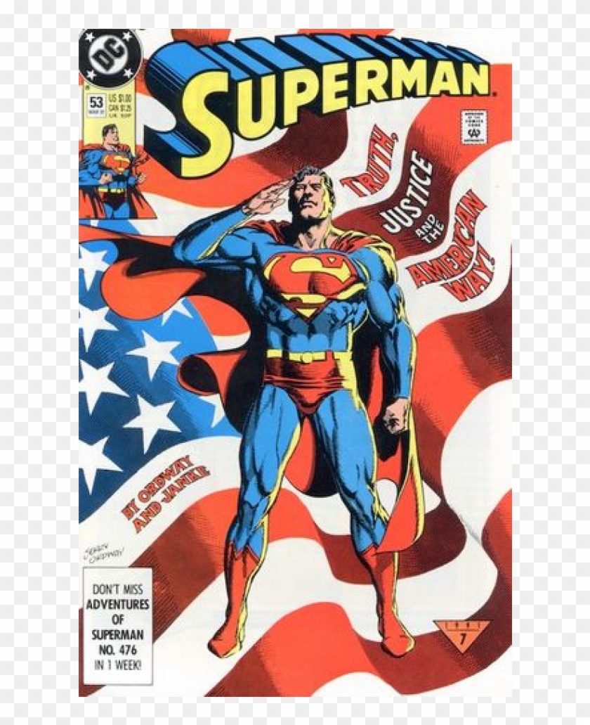Купете Comics 1991-03 Superman - Marvel Comics Memorial Day Clipart