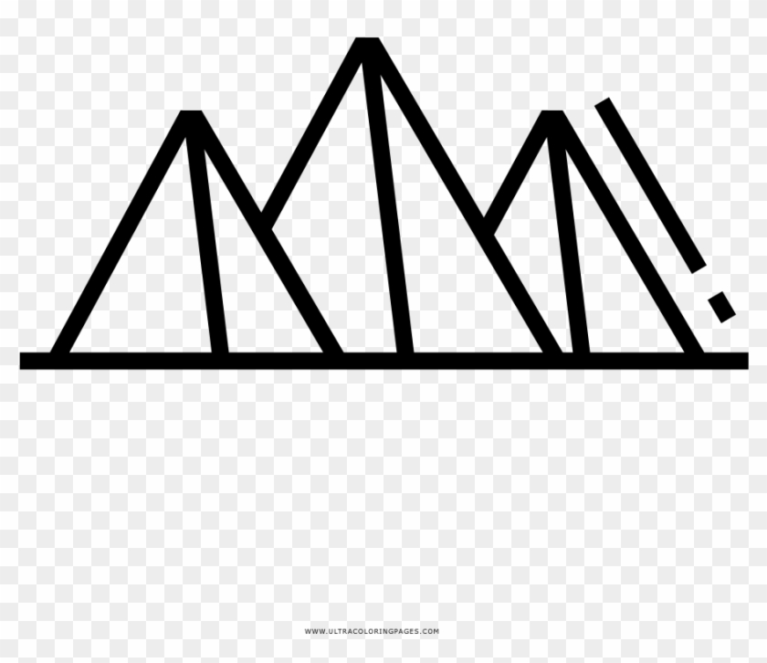 Pyramids Coloring Page - Triangle Clipart