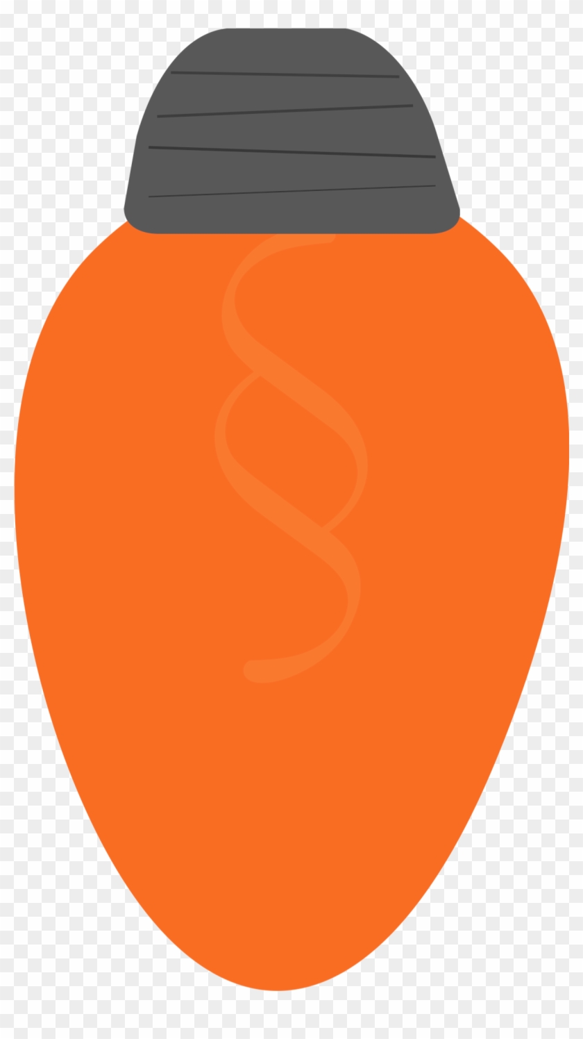 Christmas Light Printable Orange - Individual Christmas Lights Clipart