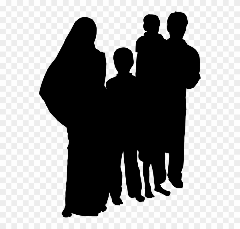 Group Of Poor People Png - - Elderly Couple Walking Silhouette Clipart