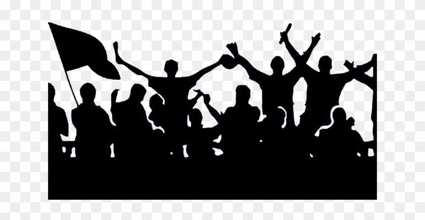 650 X 483 11 - Football Fans Silhouette Clipart #220773