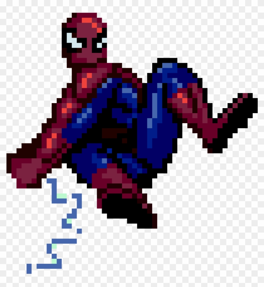 Spiderman Pixel Art - Hard Minecraft Pixel Art Templates Clipart