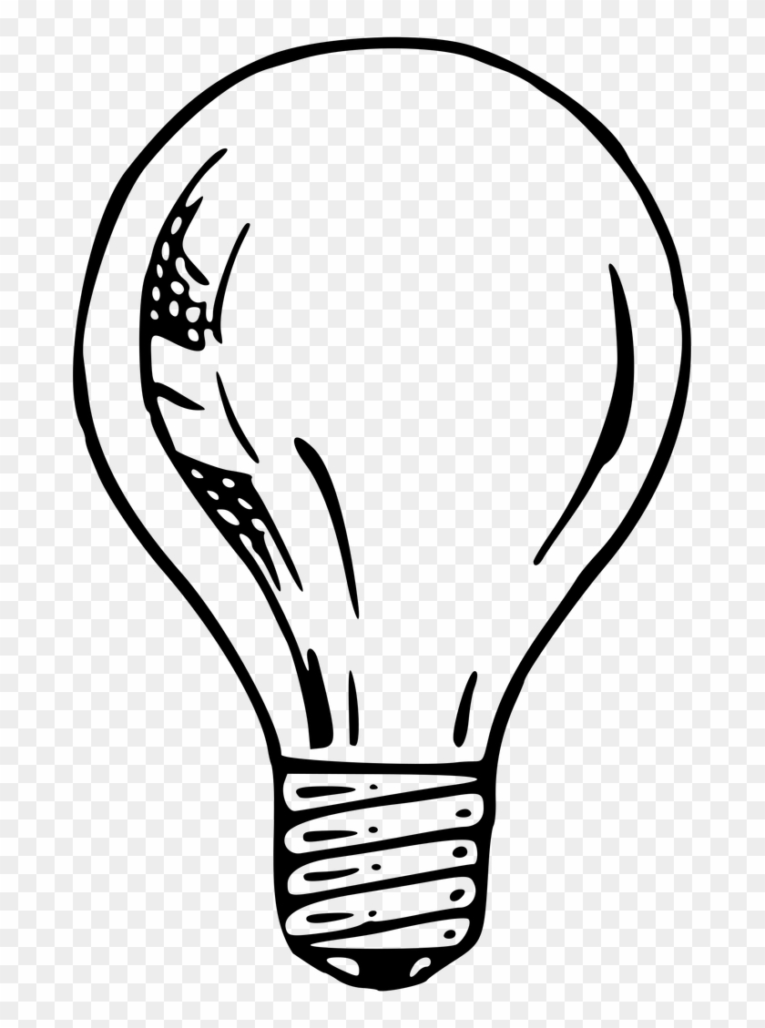 Clipart Black And White Christmaswalls Co Transpa - Light Bulb Hand Drawn Png Transparent Png #221113