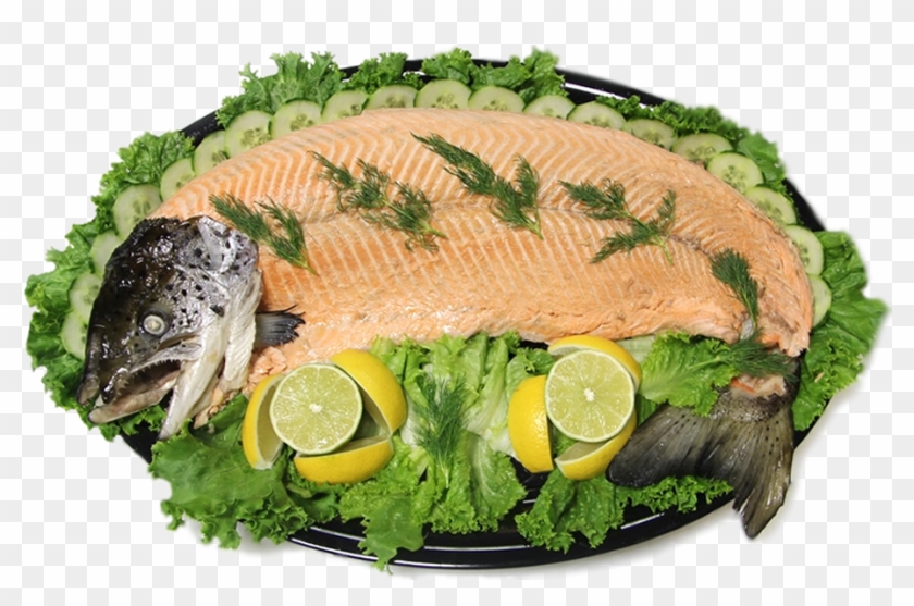 Poached Whole Salmon Platter 1479505871 Png - Whole Fish On Platter Clipart #221473