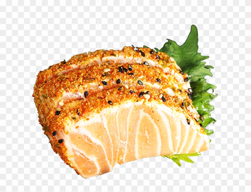 Seared Salmon Sashimi - Salmon Tataki Png Clipart