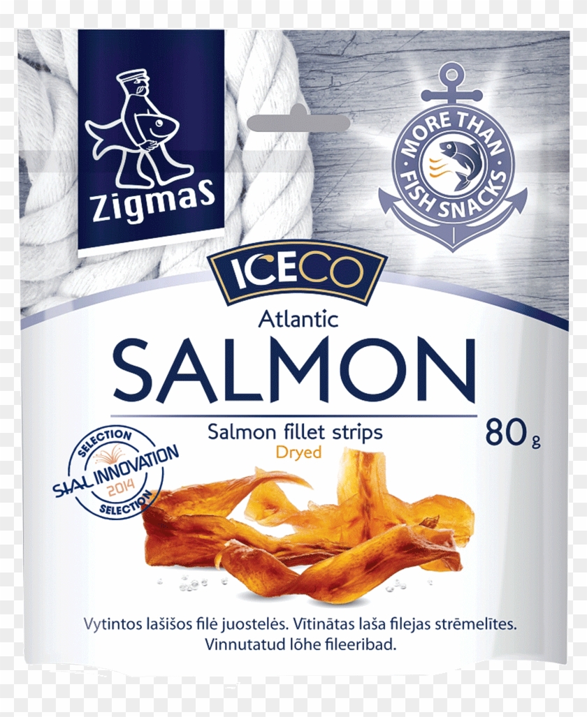 Dried Salmon Fillet Strips - Iceco Zigmas Clipart #221771
